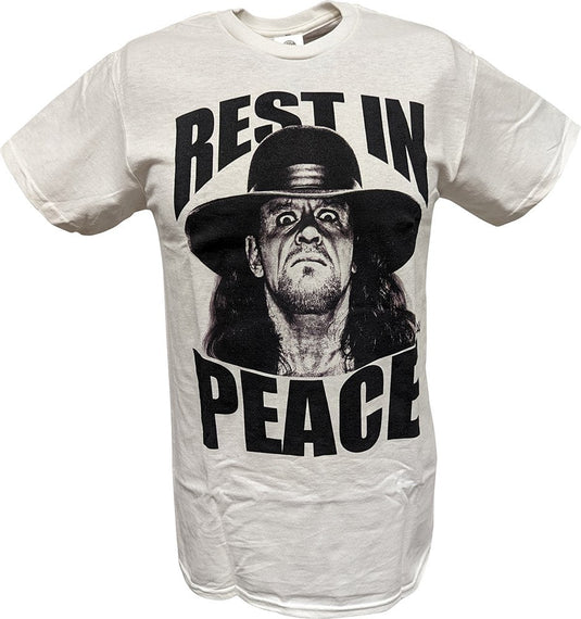 Undertaker Rest In Peace WWE Mens White T-shirt Sports Mem, Cards & Fan Shop > Fan Apparel & Souvenirs > Wrestling by WWE | Extreme Wrestling Shirts