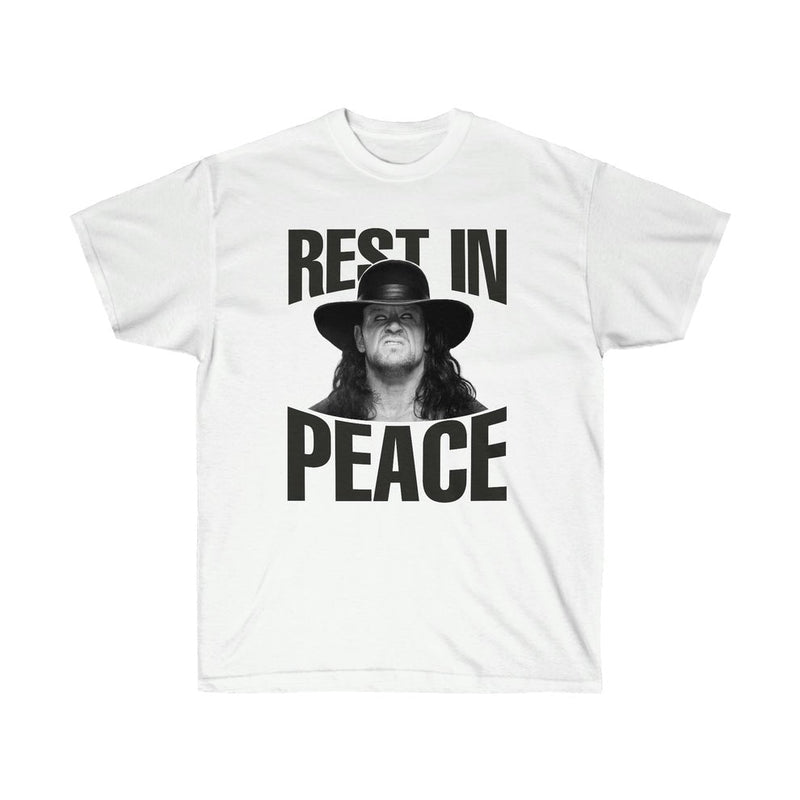 Load image into Gallery viewer, Undertaker Rest In Peace WWE Mens White T-shirt Sports Mem, Cards &amp; Fan Shop &gt; Fan Apparel &amp; Souvenirs &gt; Wrestling by WWE | Extreme Wrestling Shirts
