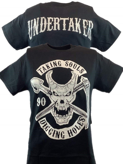 Undertaker Taking Souls and Digging Holes Mens Black T-shirt Sports Mem, Cards & Fan Shop > Fan Apparel & Souvenirs > Wrestling by Hybrid Tees | Extreme Wrestling Shirts