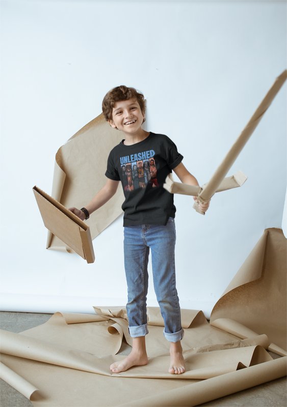 Load image into Gallery viewer, Unleashed Boys Kids T-shirt Elias Balor Reigns Rollins Sports Mem, Cards &amp; Fan Shop &gt; Fan Apparel &amp; Souvenirs &gt; Wrestling by EWS | Extreme Wrestling Shirts
