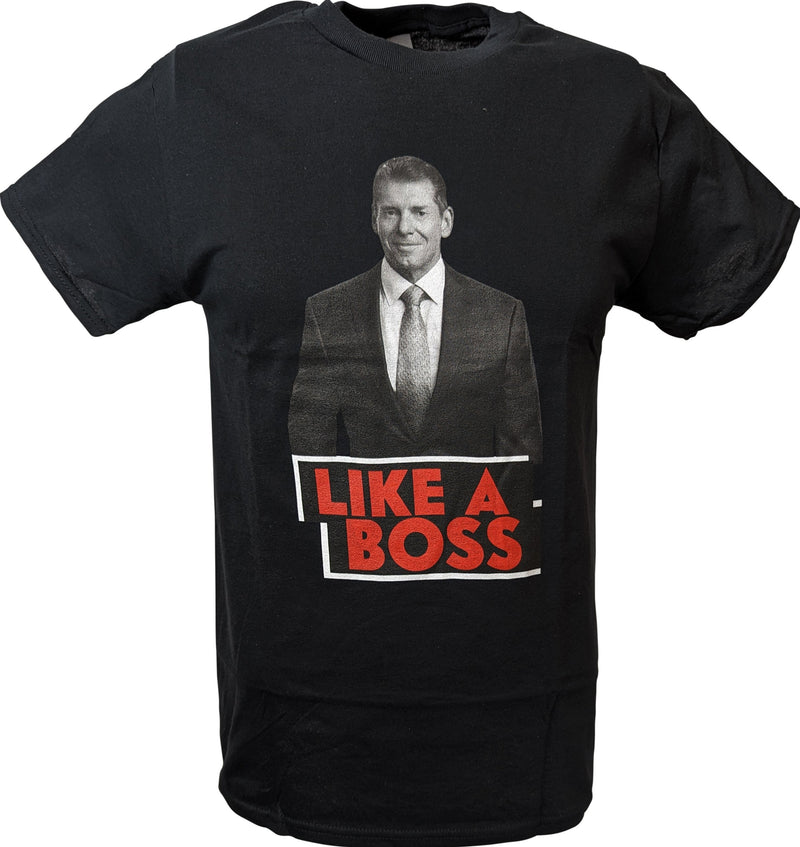 Load image into Gallery viewer, Vince McMahon Like A Boss Black T-shirt New Sports Mem, Cards &amp; Fan Shop &gt; Fan Apparel &amp; Souvenirs &gt; Wrestling by EWS | Extreme Wrestling Shirts
