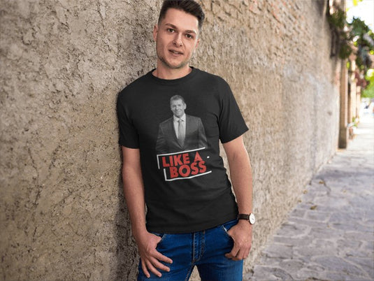 Vince McMahon Like A Boss Black T-shirt New Sports Mem, Cards & Fan Shop > Fan Apparel & Souvenirs > Wrestling by EWS | Extreme Wrestling Shirts