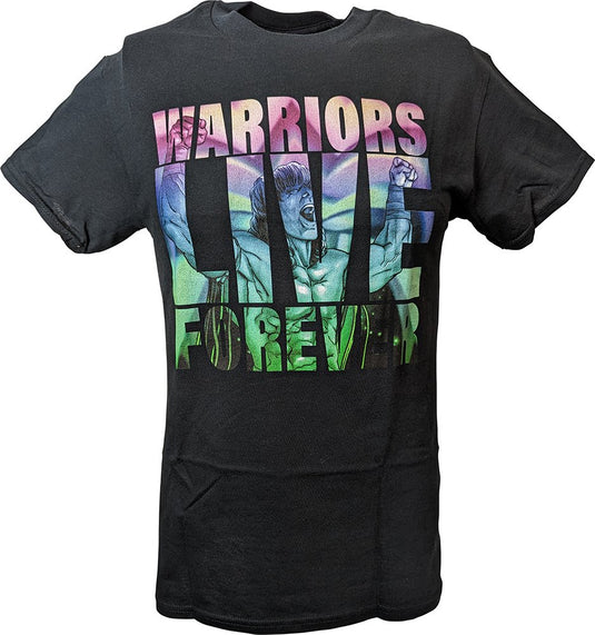 Warriors Live Forever Ultimate Warrior WWE Mens Black T-shirt Sports Mem, Cards & Fan Shop > Fan Apparel & Souvenirs > Wrestling by WWE | Extreme Wrestling Shirts