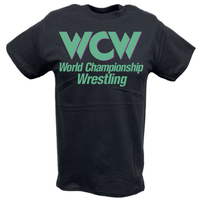 WCW Logo World Championship Wrestling Black T-shirt by EWS | Extreme Wrestling Shirts