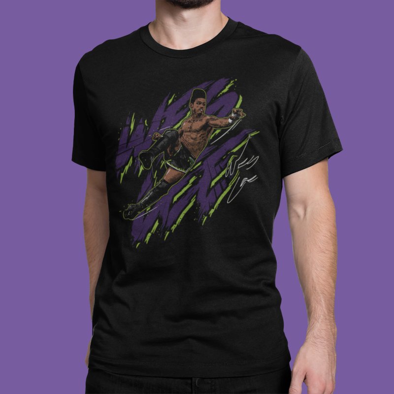 Load image into Gallery viewer, Wes Lee Jump Black T-shirt by EWS | Extreme Wrestling Shirts
