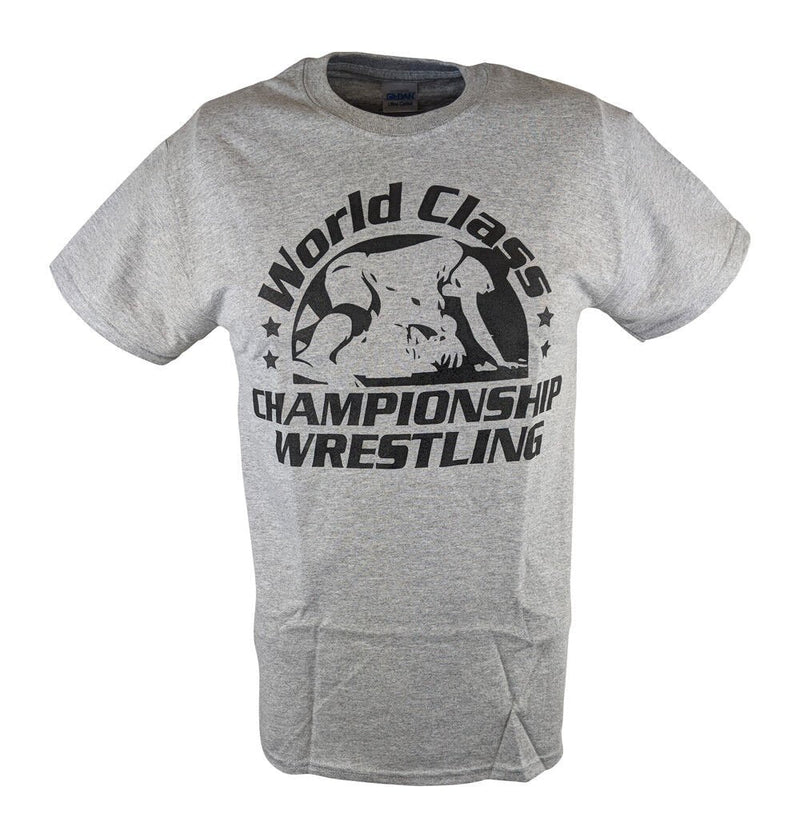 Load image into Gallery viewer, World Class Championship Wrestling WCCW Gray Mens T-shirt Sports Mem, Cards &amp; Fan Shop &gt; Fan Apparel &amp; Souvenirs &gt; Wrestling by EWS | Extreme Wrestling Shirts
