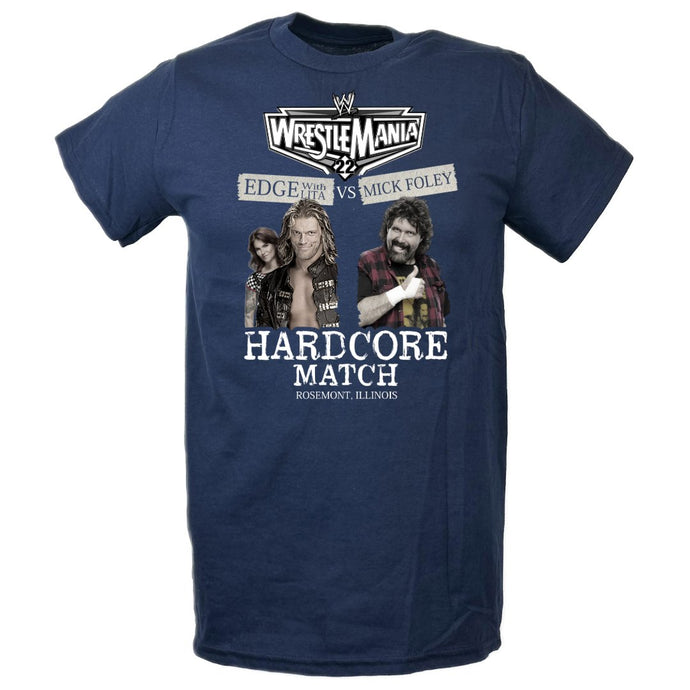 WrestleMania 22 WWE Edge vs Mick Foley Hardcore Match Mens T-shirt Sports Mem, Cards & Fan Shop > Fan Apparel & Souvenirs > Wrestling by EWS | Extreme Wrestling Shirts