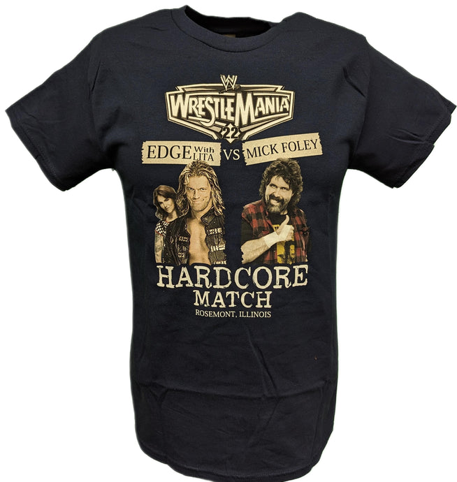 WrestleMania 22 WWE Edge vs Mick Foley Hardcore Match Mens T-shirt Sports Mem, Cards & Fan Shop > Fan Apparel & Souvenirs > Wrestling by Freeze | Extreme Wrestling Shirts