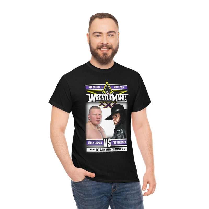 Load image into Gallery viewer, WrestleMania 30 XXX WWE Brock Lesnar vs Undertaker Match Mens T-shirt Sports Mem, Cards &amp; Fan Shop &gt; Fan Apparel &amp; Souvenirs &gt; Wrestling by Freeze | Extreme Wrestling Shirts
