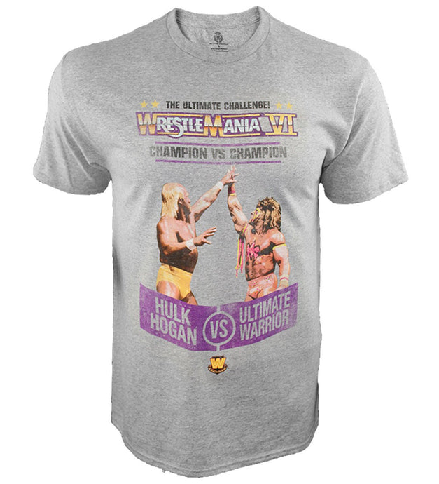 Wrestlemania 6 Hulk Hogan Ultimate Warrior T-shirt Sports Mem, Cards & Fan Shop > Fan Apparel & Souvenirs > Wrestling by WWE | Extreme Wrestling Shirts