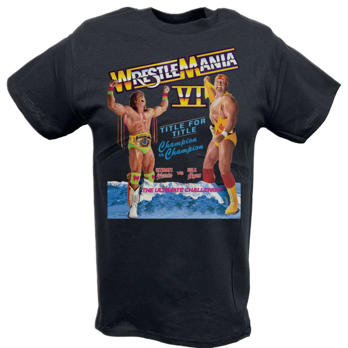 Wrestlemania 6 VI Warrior vs Hulk Ultimate Challenge T-shirt by EWS | Extreme Wrestling Shirts