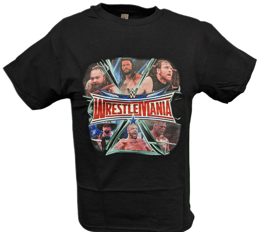 Wrestlemania Shattered Triple H Roman Reigns WWE Mens Black T-shirt Sports Mem, Cards & Fan Shop > Fan Apparel & Souvenirs > Wrestling by Freeze | Extreme Wrestling Shirts