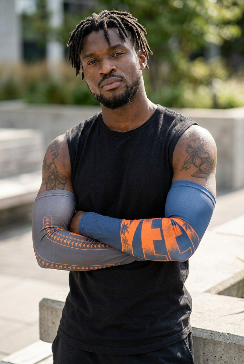 Load image into Gallery viewer, WWE Authentic Jey Uso Arm Sleeves Set NWT by EWS | Extreme Wrestling Shirts
