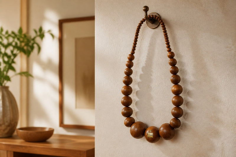 Load image into Gallery viewer, WWE Authentic Oba Femi Replica Beads Necklace by EWS | Extreme Wrestling Shirts
