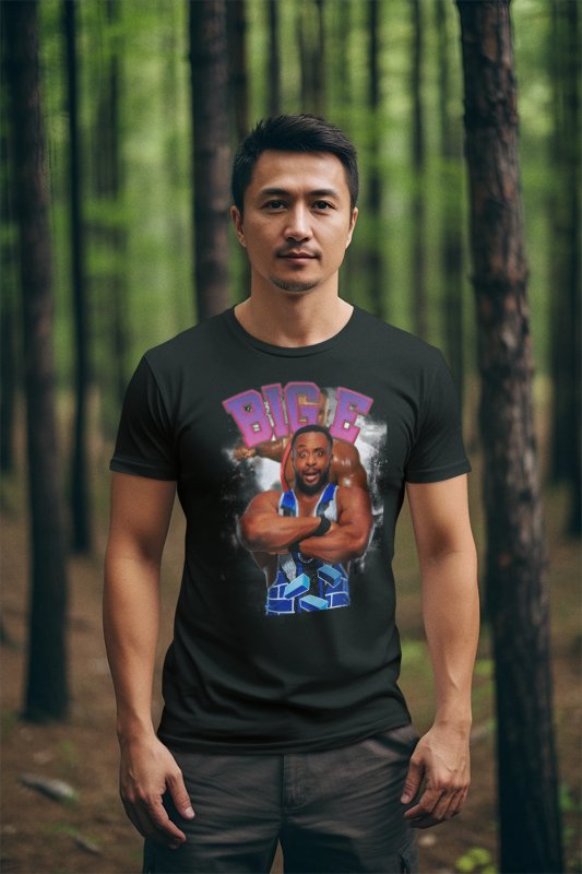 Load image into Gallery viewer, WWE Big E New Day Arms Folded Mens Black T-shirt by WWE | Extreme Wrestling Shirts
