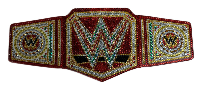Load image into Gallery viewer, WWE Championship Belt 5D DIY Diamond Art Kit Red by EWS | Extreme Wrestling Shirts

