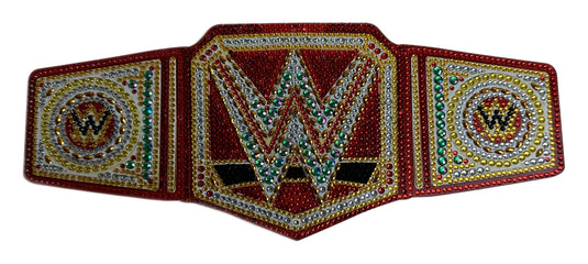 WWE Championship Belt 5D DIY Diamond Art Kit Red by EWS | Extreme Wrestling Shirts