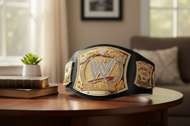 Load image into Gallery viewer, WWE Championship John Cena Spinner Replica Title Belt Spinning Plate One Size by EWS | Extreme Wrestling Shirts

