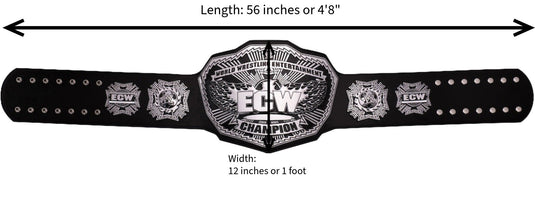 WWE ECW Championship 2008 Replica Title Belt Zinc Alloy Rhinestone One Size by EWS | Extreme Wrestling Shirts