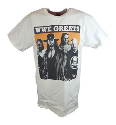 Load image into Gallery viewer, WWE Greats Triple H Undertaker Shawn Michaels Stone Cold Steve Austin T-shirt Sports Mem, Cards &amp; Fan Shop &gt; Fan Apparel &amp; Souvenirs &gt; Wrestling by Freeze | Extreme Wrestling Shirts
