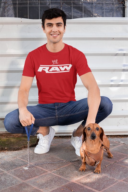 Load image into Gallery viewer, WWE Monday Night Raw Mens Red T-shirt Sports Mem, Cards &amp; Fan Shop &gt; Fan Apparel &amp; Souvenirs &gt; Wrestling by Hybrid Tees | Extreme Wrestling Shirts
