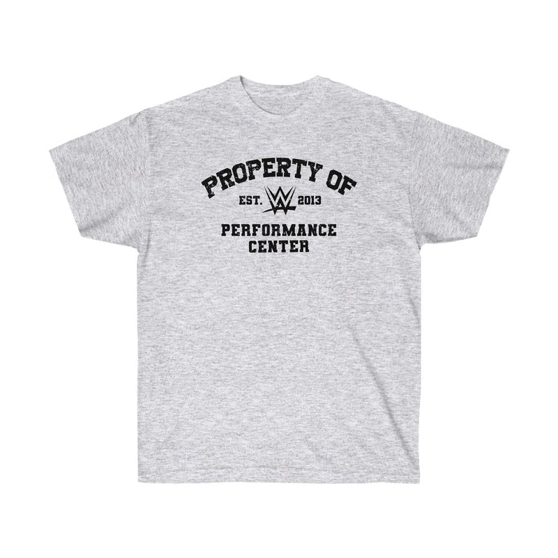 Load image into Gallery viewer, WWE Property of Performance Center Mens Gray T-shirt Est 2013 by EWS | Extreme Wrestling Shirts
