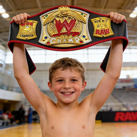 WWE Raw Champ Kids Toy Light Up Belt by EWS | Extreme Wrestling Shirts