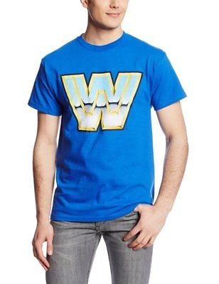 WWE Retro Logo Mens Royal Blue T-shirt Sports Mem, Cards & Fan Shop > Fan Apparel & Souvenirs > Wrestling by WWE | Extreme Wrestling Shirts