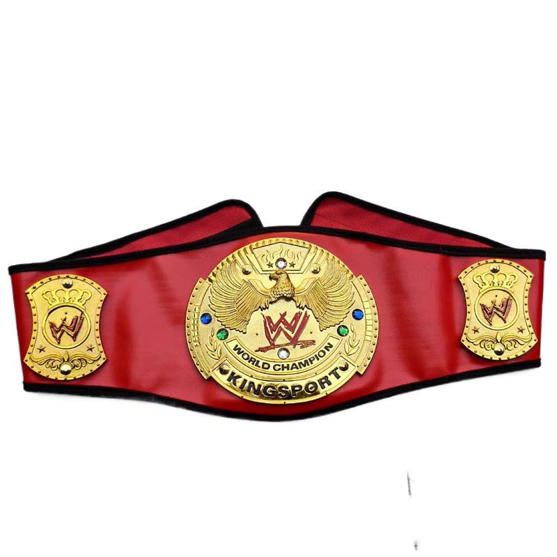 Load image into Gallery viewer, WWE World Champion Pro Wrestling Red Costume Belt by EWS | Extreme Wrestling Shirts
