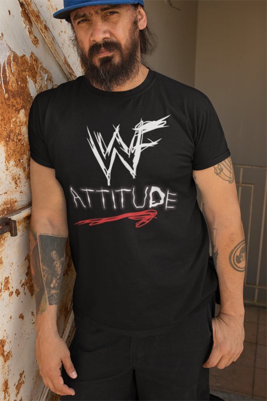 Load image into Gallery viewer, WWF Attitude Come Get Some Mens Black T-shirt by WWE | Extreme Wrestling Shirts
