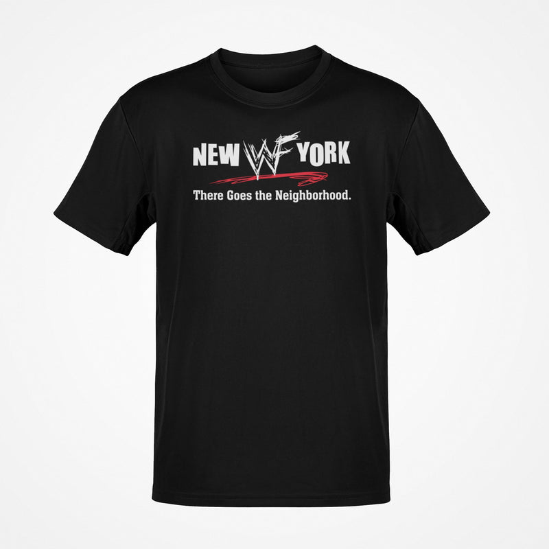 Load image into Gallery viewer, WWF New York There Goes The Neighborhood Nostalgic Times Square T-shirt by EWS | Extreme Wrestling Shirts
