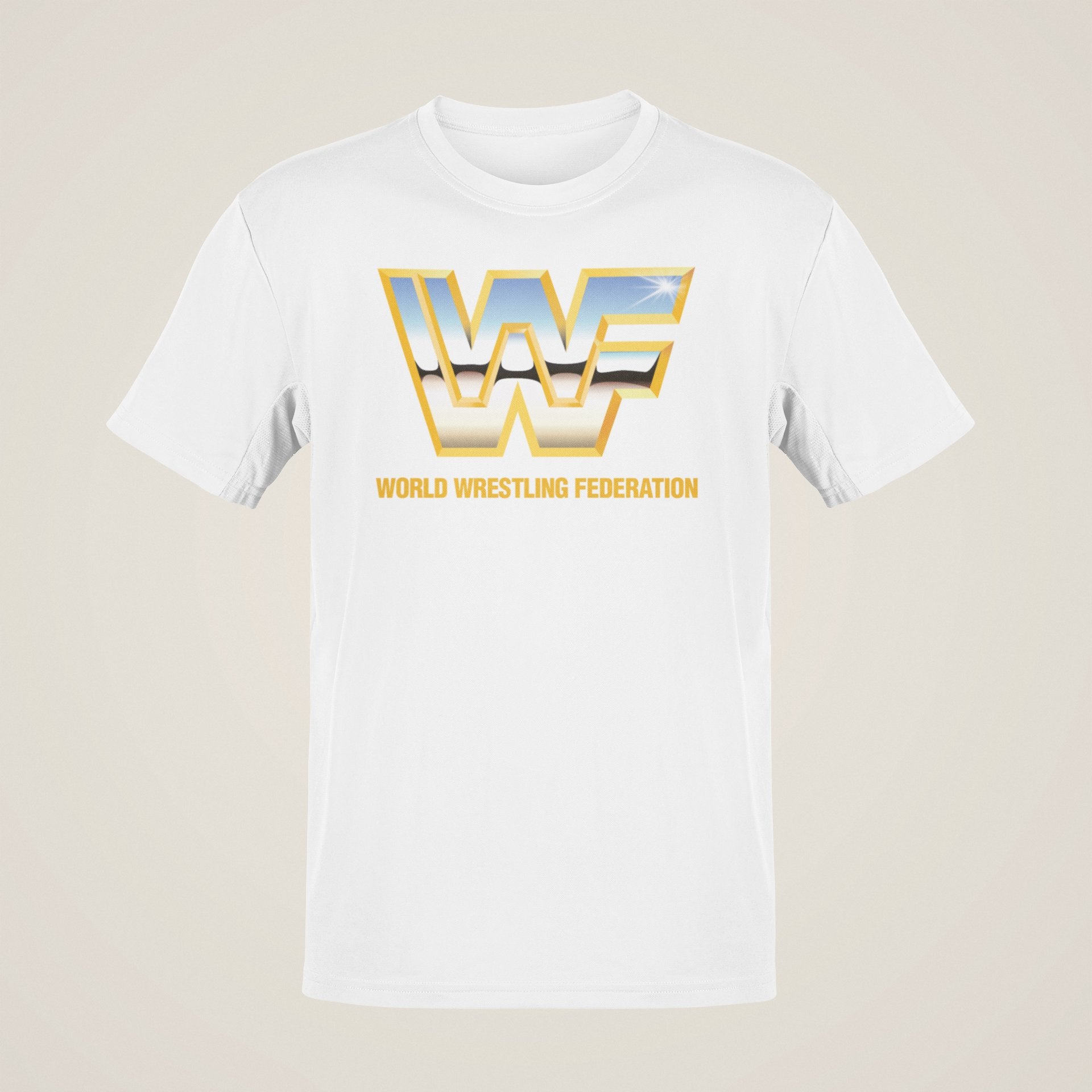 WWF Retro Gold Logo World Wrestling Federation White T-shirt-S ...