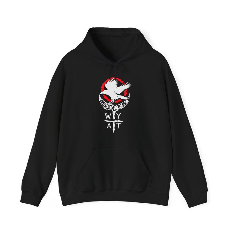 Load image into Gallery viewer, Wyatt Sicks 6 White Crow Black Pullover Hoody by EWS | Extreme Wrestling Shirts
