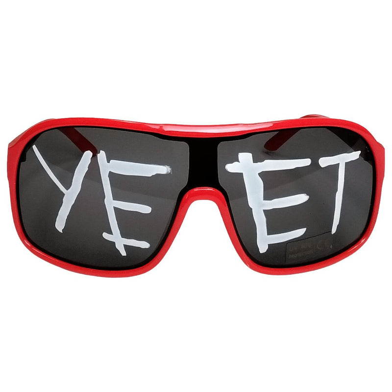 Load image into Gallery viewer, Yeet Adult Sunglasses Sports Shades for Main Event Jey Uso Costume Red by EWS | Extreme Wrestling Shirts
