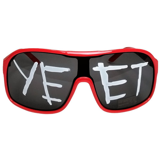 Yeet Adult Sunglasses Sports Shades for Main Event Jey Uso Costume Red by EWS | Extreme Wrestling Shirts