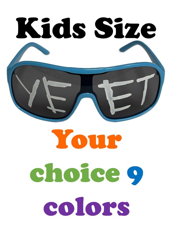 Load image into Gallery viewer, Yeet Youth Kids Sunglasses Sports Shades for Main Event Jey Uso Costume by EWS | Extreme Wrestling Shirts
