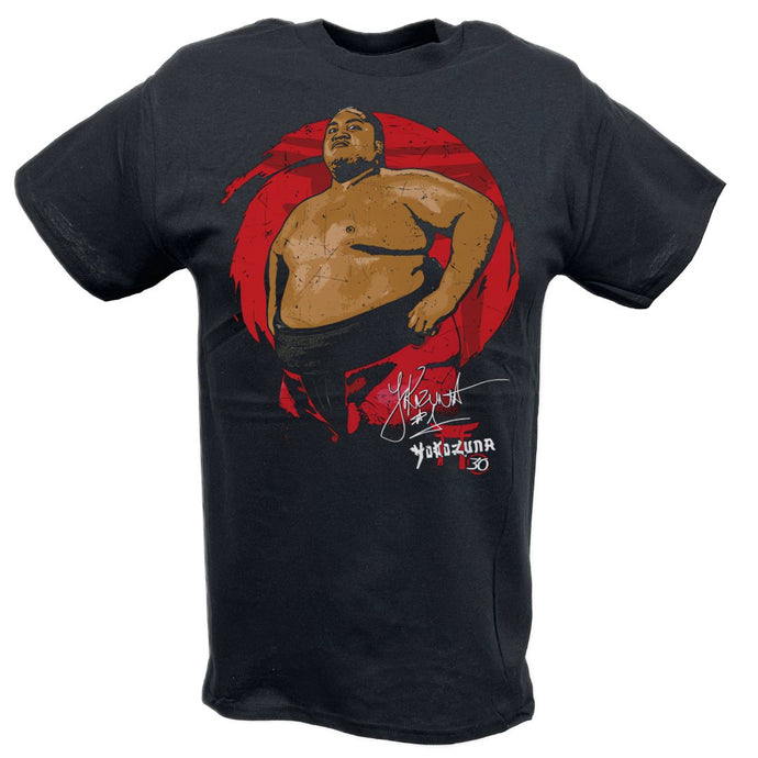 Yokozuna 30th Anniversary BlackT-shirt by EWS | Extreme Wrestling Shirts