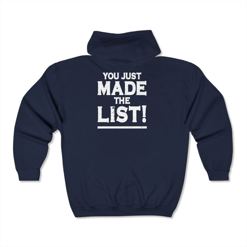 Load image into Gallery viewer, You Just Made The List Chris Jericho Mens Blue Hoody by EWS | Extreme Wrestling Shirts
