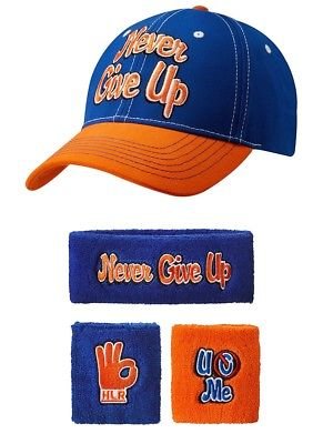John Cena Respect Earn It Baseball Hat Headband Wristband Set
