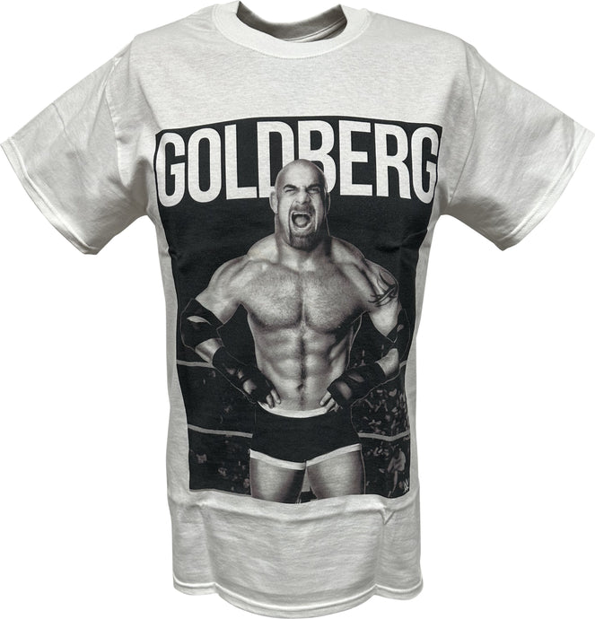 Bill Goldberg In Ring WWE Mens White T-shirt
