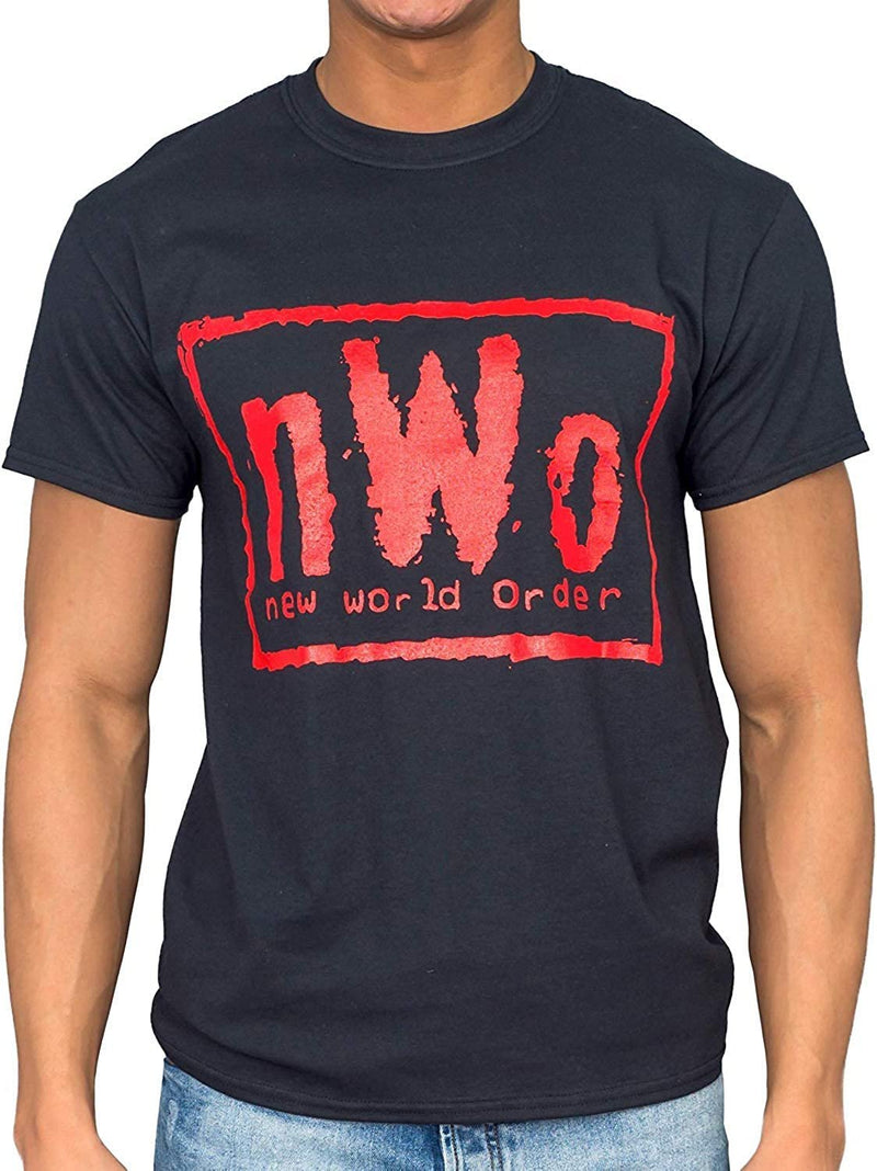 Load image into Gallery viewer, NWO New World Order Red Ink Adult Black T-Shirt
