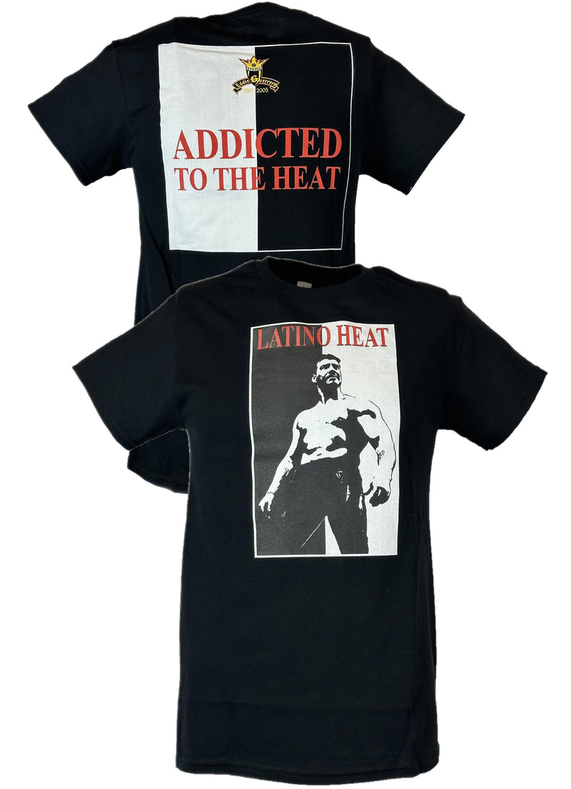 Load image into Gallery viewer, Eddie Guerrero WWE Scarface Addicted to the Heat Mens Black T-shirt

