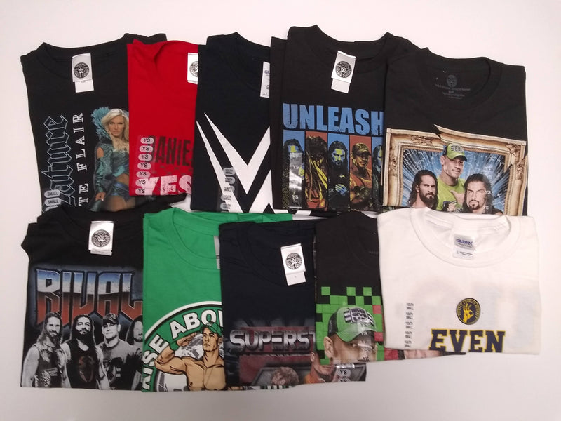 Load image into Gallery viewer, Lot of 10 Youth Medium WWE T-shirt John Cena Roman Reigns Boys Kids (YS)
