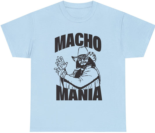 Macho Man Randy Savage Mania Mens Blue T-shirt