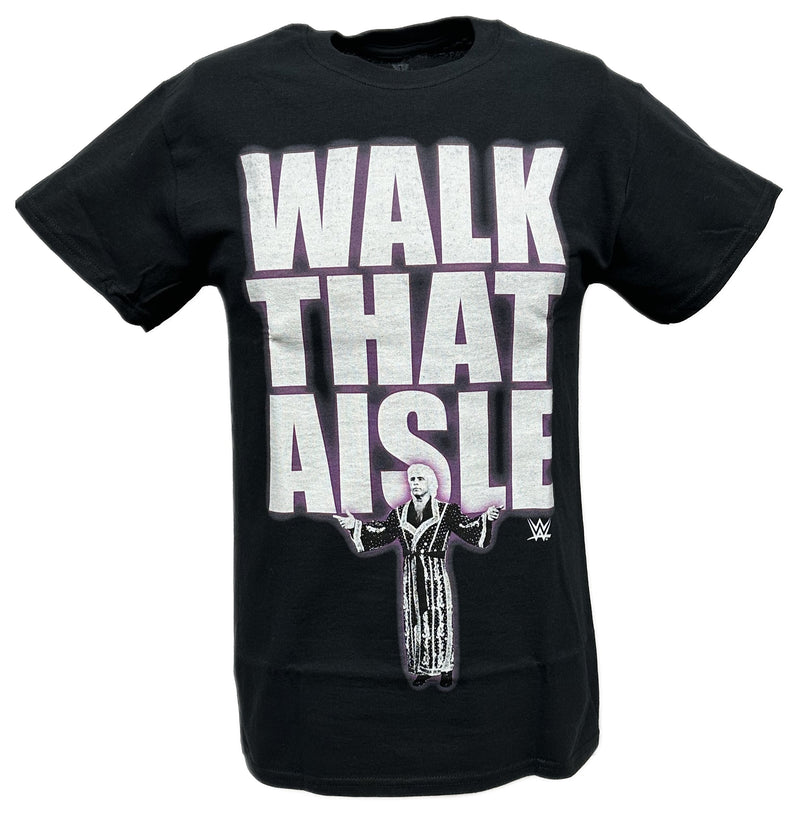 Load image into Gallery viewer, Ric Flair Walk That Aisle Woooo WWE Mens Black T-shirt
