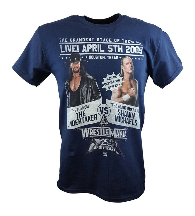 Wrestlemania 25 Shawn Michaels vs The Undertaker WWE Poster T-shirt