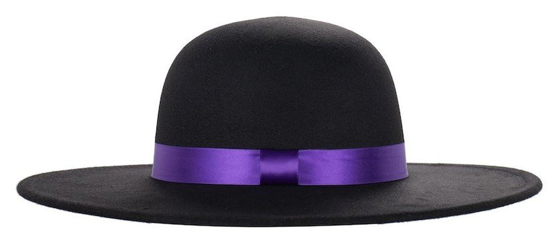 Load image into Gallery viewer, WWE Undertaker Era of Darkness Black Hat Purple Ribbon Small/Medium
