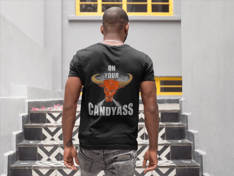Load image into Gallery viewer, The Rock Layeth the Smacketh Down on Your Candyass Mens Black T-shirt
