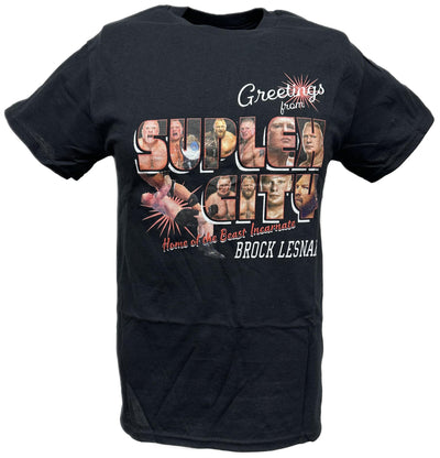 Brock Lesnar Greetings from Suplex City WWE Mens T-shirt
