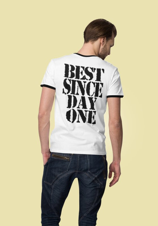 CM PUNK Best Since Day One Mens White Ringer T-shirt